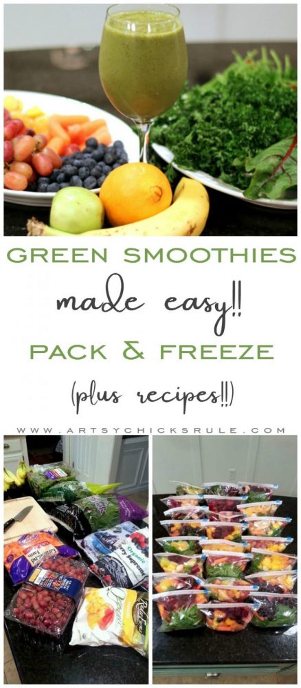 Green Smoothies Recipes and a TIP! artsychicksrule.com #greensmoothies #greensmoothiesrecipes #greensmoothierecipes #healthyrecipes #vitamixrecipes