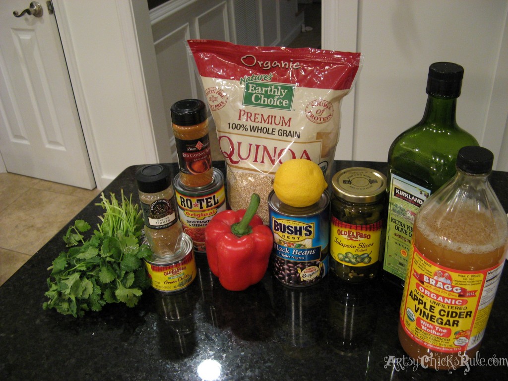 Ingredients for Quinoa Black Bean Dip