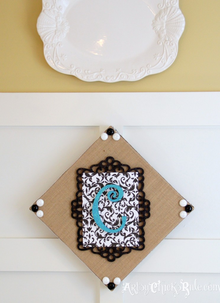 Burlap Monogram Hanging -Michael's-Hometalk Pinterest Party