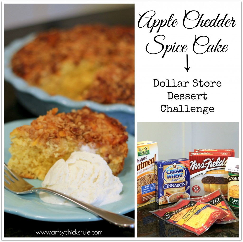 Dollar Store Dessert Challenge - Apple Spice Chedder Cake