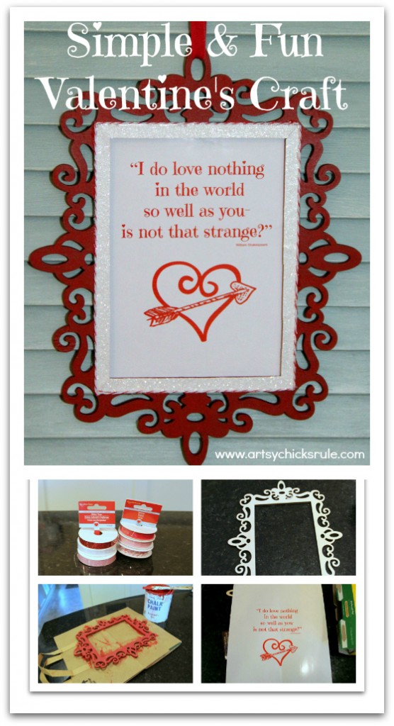 quirky valentine's saying on scrolled wood hanger