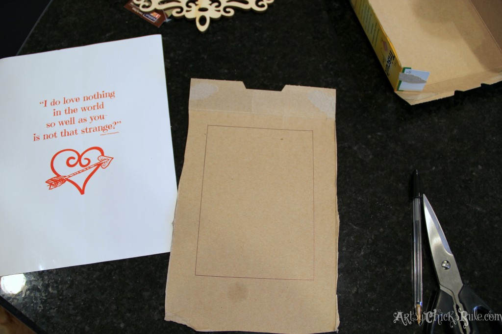 Simple & Fun Valentine's Day Craft - Cardboard back