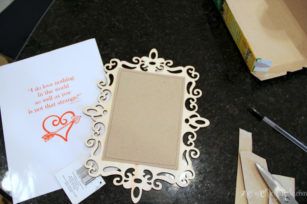 Simple & Fun Valentine's Day Craft - Cardboard back cut