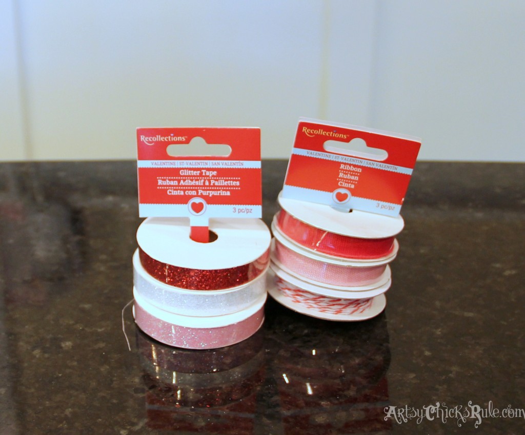 Simple & Fun Valentine's Day Craft - Ribbon and Sparkle tape