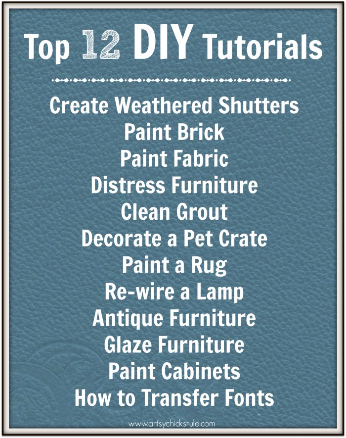 Top 12 DIY Tutorials {a Collection}