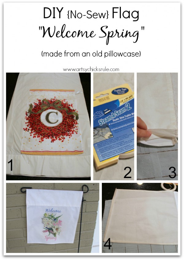 DIY Flag from an Old Pillowcase