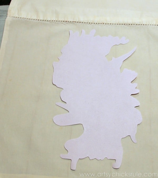 DIY (Pillowcase) Spring Flag - Placed to iron on