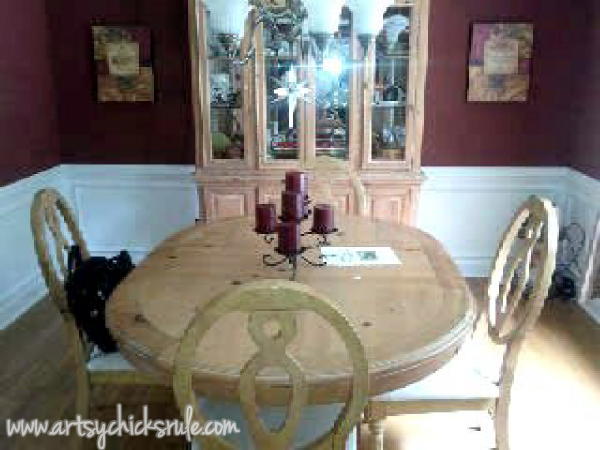 Styling and Decorating on a Budget - Dining Table Before - artsychicksrule.com #thriftydecor #budgetdecor