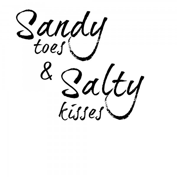 Make this simple "sandy toes and salty kisses" sign with paint and chalk ink pens! artsychicksrule.com #chalkart #sandytoes #saltykisses #beachsigns #coastaldecor