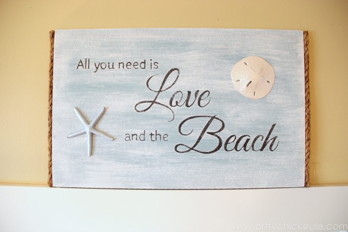 All You Need Is Love & the Beach (Thrifty Sign Tutorial)