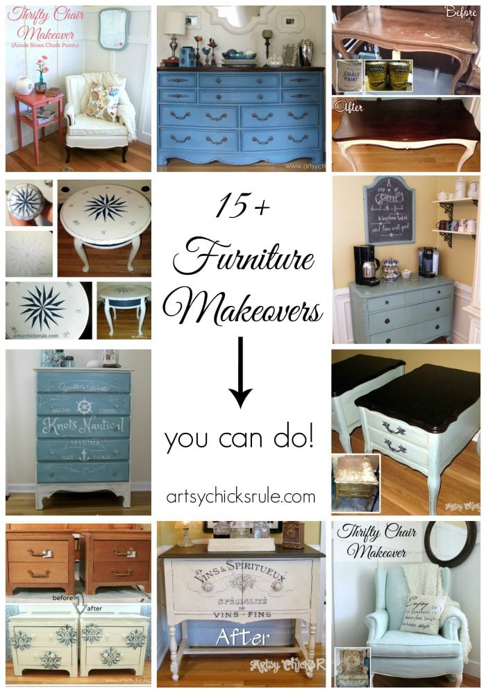 15+ Furniture Makeovers (you can do!)