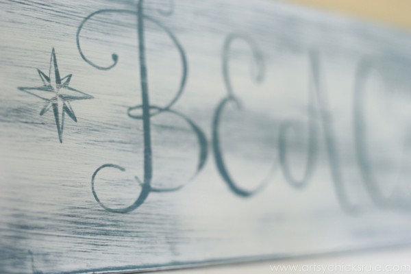 Beach Sun Sand Sign - DIY - Up Close Lettering - artsychicksrule.com #chalkpaint #aubusson #beach #sign