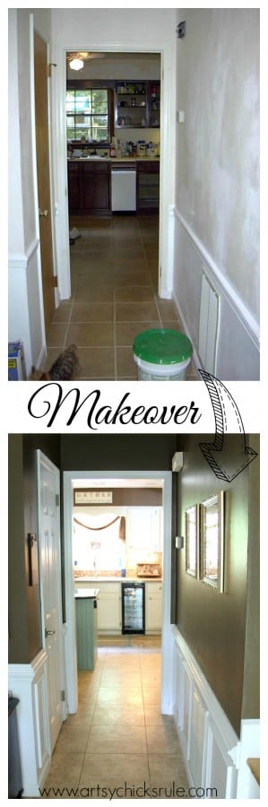 Foyer - Makeover - Sherwin Williams - Kaffee - SW6104 - artsychicksrule.com