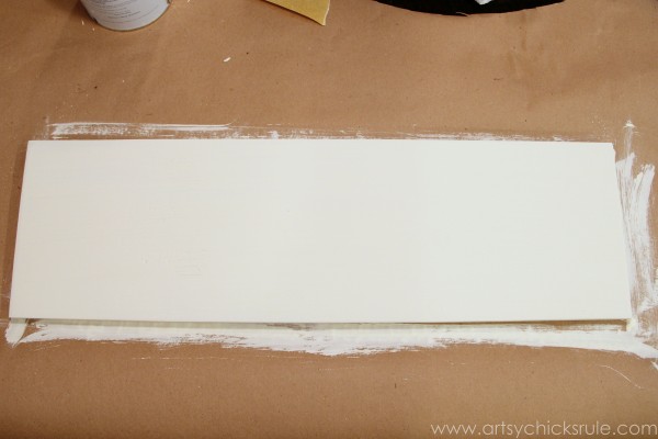 'Gather' Kitchen Sign - Silhouette Cameo Review - Old White Chalk Paint - artsychicksrule.com #silhouette #cameo #sign
