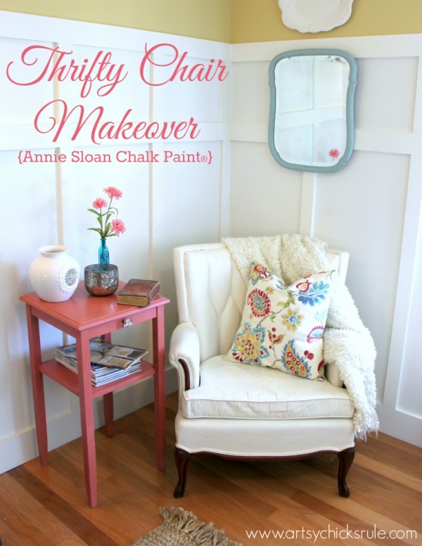 Thrifty-Chair-Makeover-Annie-Sloan-Chalk-Paint-artsychicksrule.com #chalkpaint