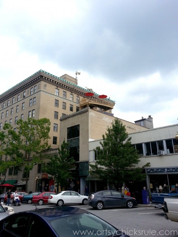 Asheville NC Road Trip - Cute rootop patio - artsychicksrule.com #asheville #downtown