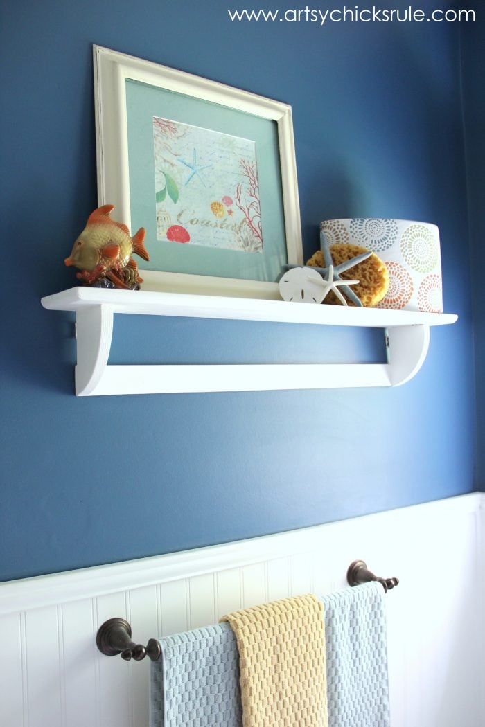 Guest Bath Makeover Before and After Thrifty Wall Decor artyschicksrule.com makeover bath Guest Bath Makeover Before and After Thrifty Wall Decor artyschicksrule.com makeover bath