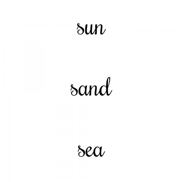 Sun, Sand, Sea Board Sign Printable