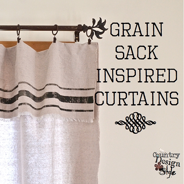 Grain-Sack-Inspired-Curtains- Country Design Style