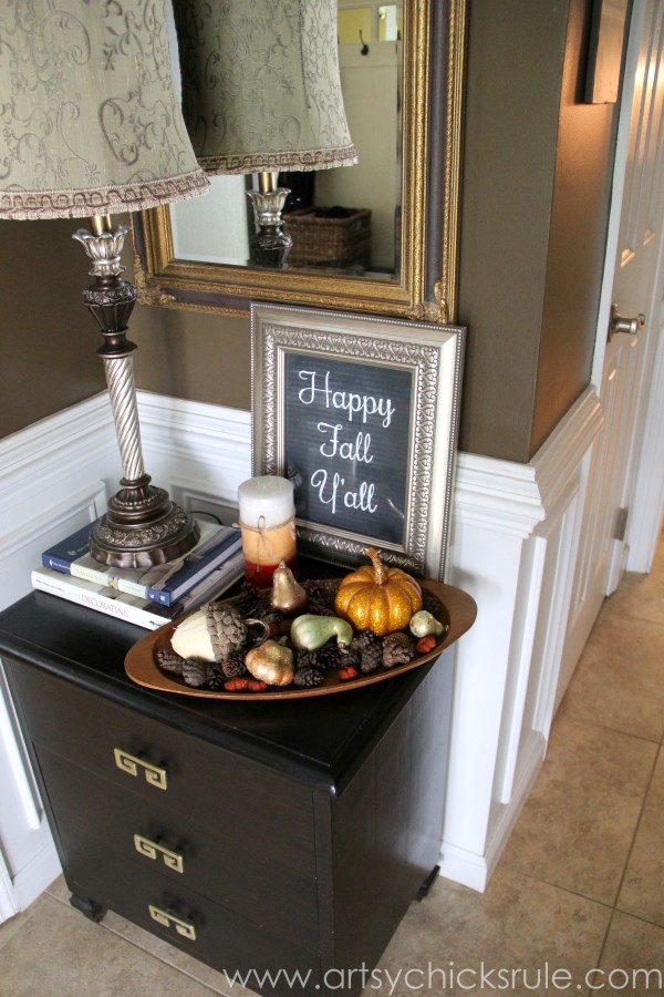 Happy Fall Yall - Chalkboard Art Tutorial - Fall Decor - artsychicksrule.com #chalkboard #art #sign #falldecor (13)