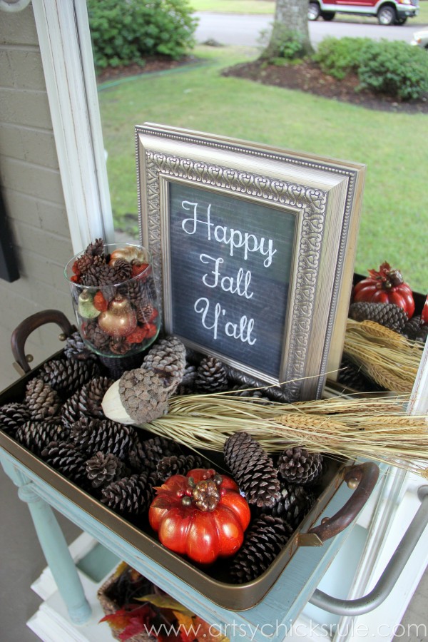 Happy Fall Yall - Chalkboard Art Tutorial - Fall Decor - artsychicksrule.com #chalkboard #art #sign #falldecor (14)