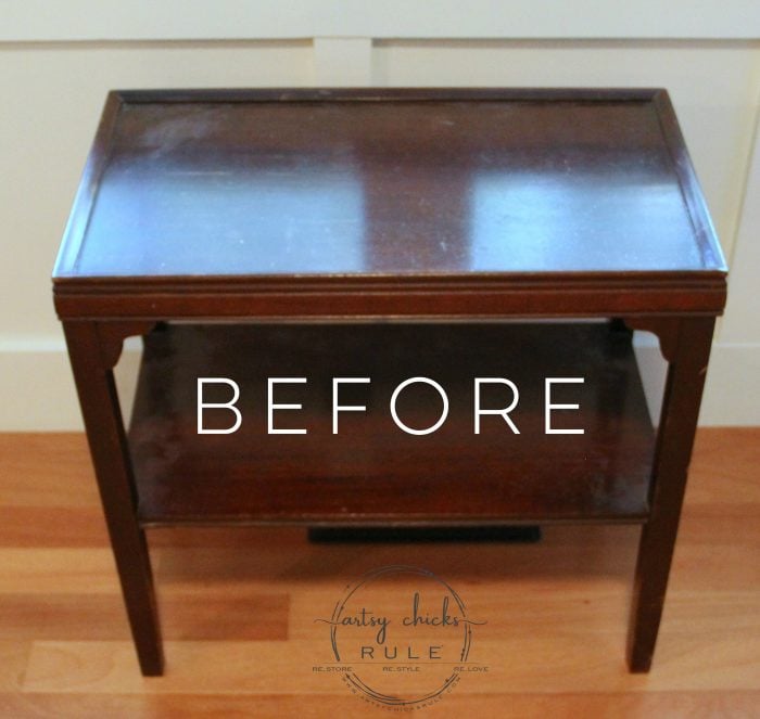 Two Tone Side Table Milk Paint Makeover, Two Tone Table Ideas