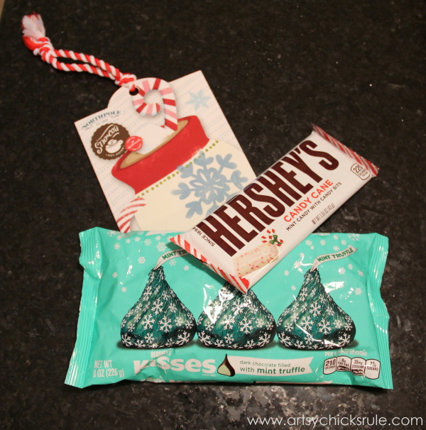 DIY Secret Santa Gift - Naughty Nice Stocking - Chocolate - #diy #holidays #Christmas #transferpaper artsychicksrule.com