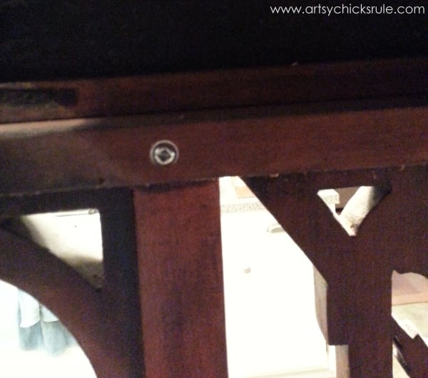 Distressed Old Carved Writing Desk Makeover with Chalk Paint artsychicksrule.com