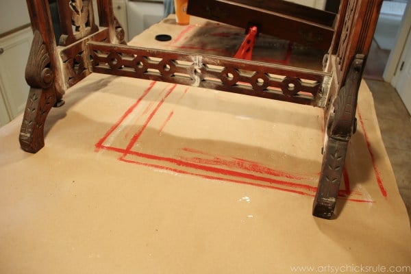 Distressed Old Carved Writing Desk Makeover with Chalk Paint artsychicksrule.com