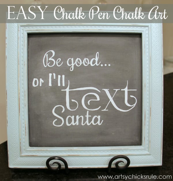 EASY Holiday Chalk Art with Chalk Pens artsychicksrule.com #holidaychalkart