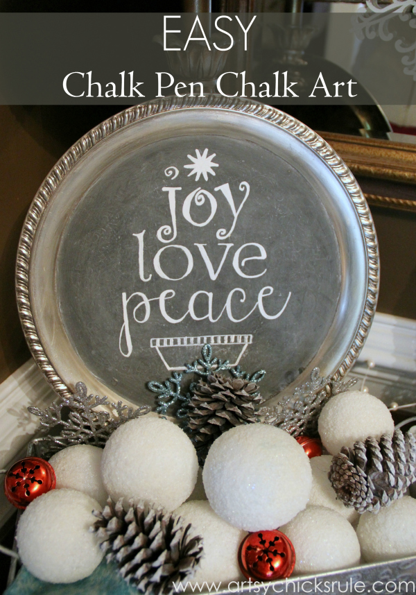 EASY Holiday Chalk Art with Chalk Pens artsychicksrule.com #holidaychalkart