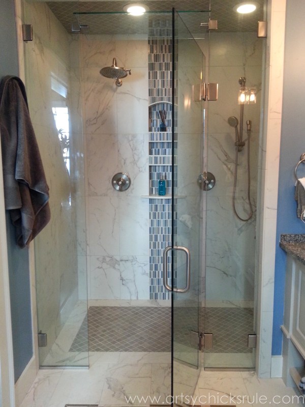 Homearama 2014- Suffolk - Tiled Shower - artsychicksrule.com #homeplans #homedecor #decorations #interiordesign