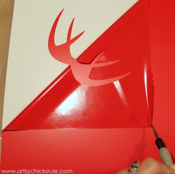 Silhouette Merry Christmas Sign Tutorial artsychicksrule.com #merrychristmassign