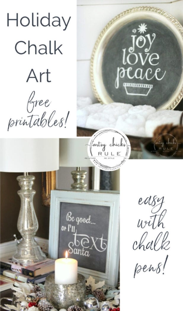 EASY Holiday Chalk Art with Chalk Pens artsychicksrule.com #holidaychalkart