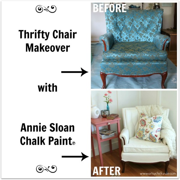 French Chair Makeover with Chalk Paint - #chalkpaint #bestof2014 #artsychicksrule artsychicksrule.com