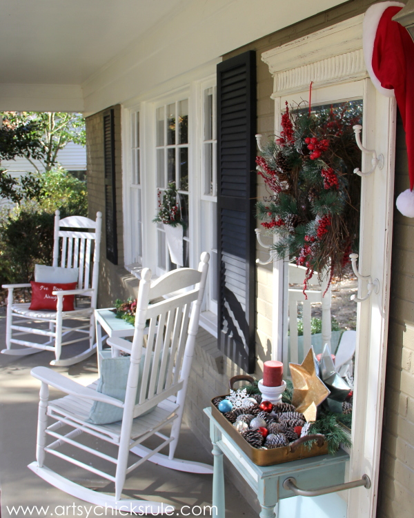 Easy, DIY Framed Ornament Wreath (and thrifty too!) artsychicksrule.com #Christmaswreath #holidaywreathideas