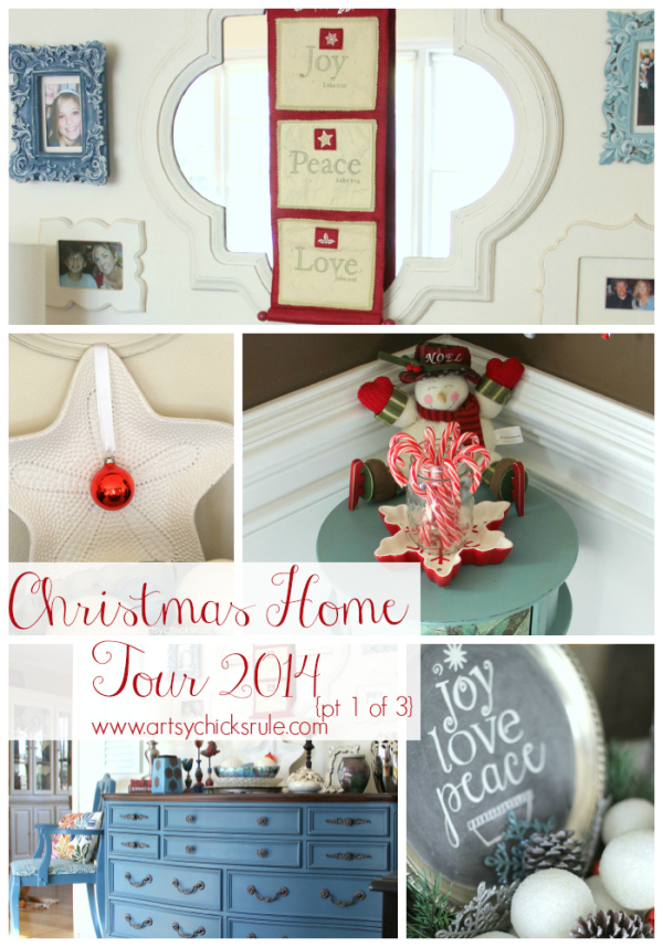 Home for the Holidays - Christmas Home Tour Part 1 - #holidaydecor #christmashometour #Christmasdecor #artsychicksrule