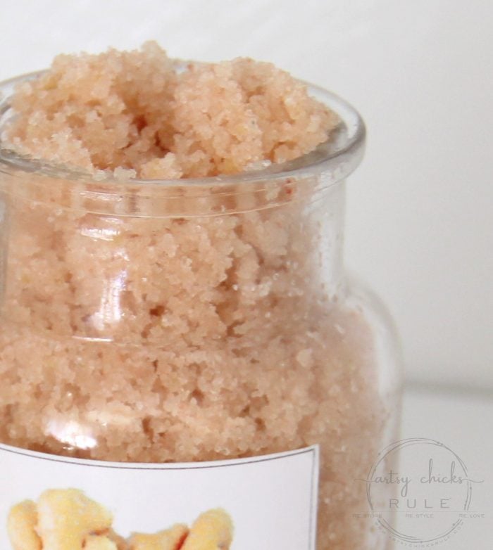 2 Decadent (and simple!!) DIY Salt Scrub Recipes! (you can do!! ) artsychicksrule.com #saltscrubs #diysaltscrub #saltscrubrecipe