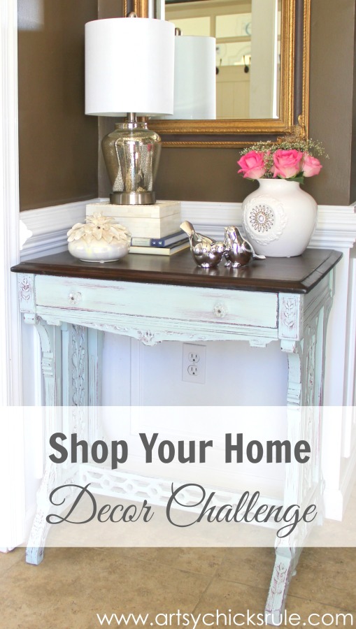 Shop Your Home - Decor Challenge - First of Three #makeover #decor #decorating artsychicksrule.com (6)
