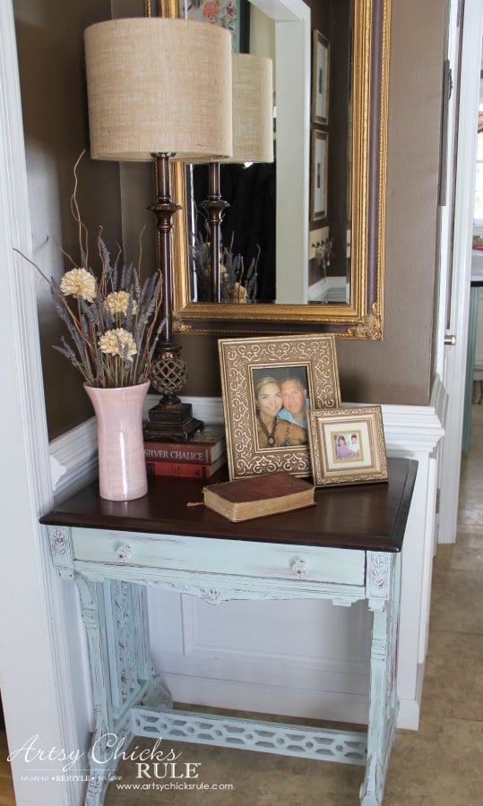 Decor Challenge - Shop Your Home - Part 2 - Foyer -#homedecor #thriftydecor