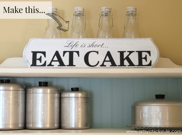 Life is Short, Eat Cake (DIY Sign Tutorial Using Silhouette Cameo)