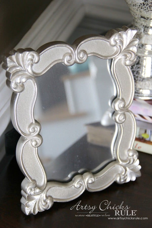 Decor Challenge - Shop Your Home Part 3 - Pretty Mirror - #shopyourhome #homedecor #thriftydecor #thrifty artsychicksrule.com