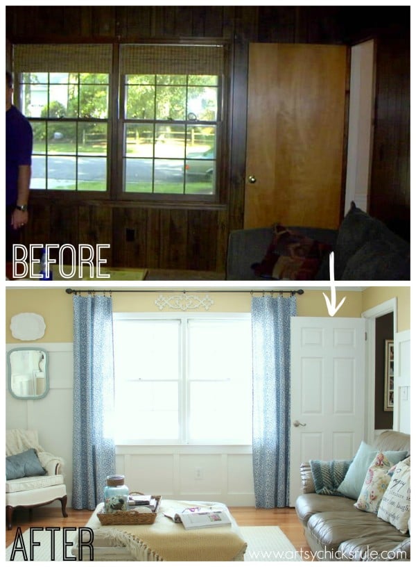 Family Room Makeover Front Windows