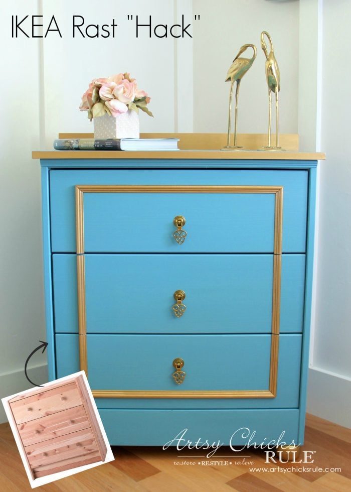 Fancy Blue & Gold Chest – IKEA Rast Hack