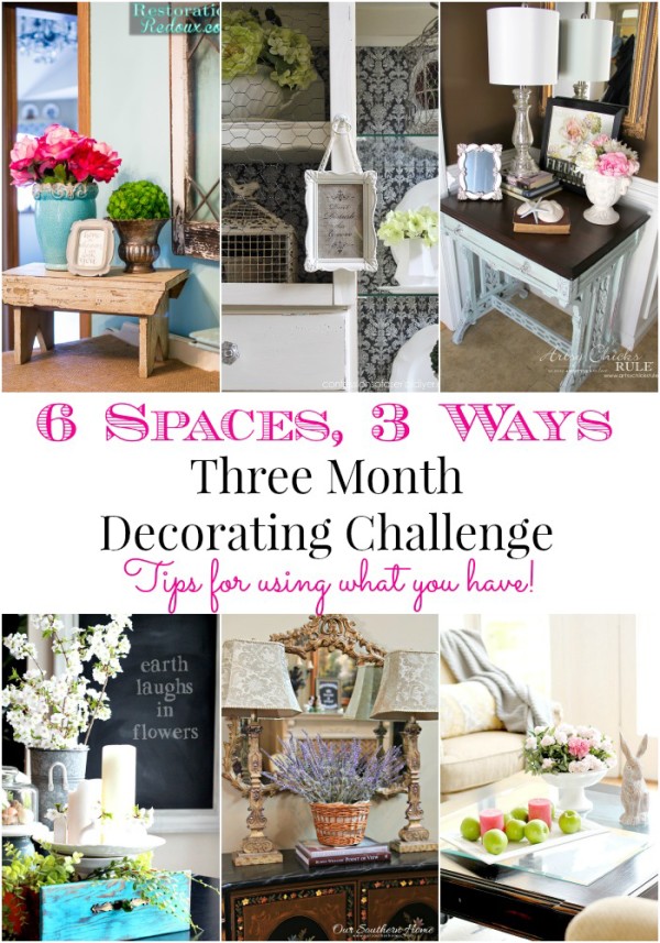 Month 3 of Decorating Challenge - Artsy Chicks Rule - Shop your home...great idea for a new look!!!