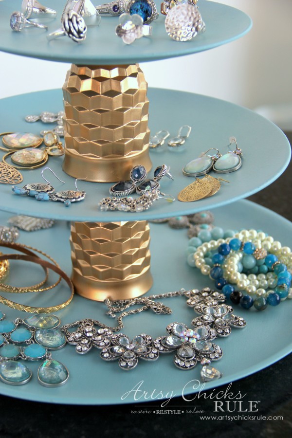 Thrifty Makeovers - Repurposed Thrifty Items turned Jewelry Tray - Artsy Chicks Rule