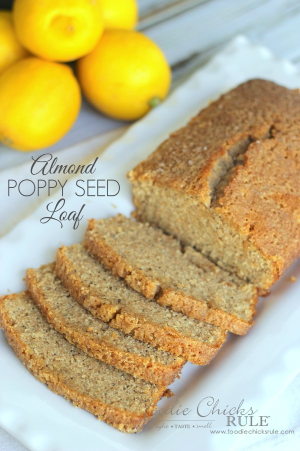 Almond Poppyseed Loaf 1 - Made using Organic Whole Wheat Flour - artsychicksrule.com #recipe #almond #dessert