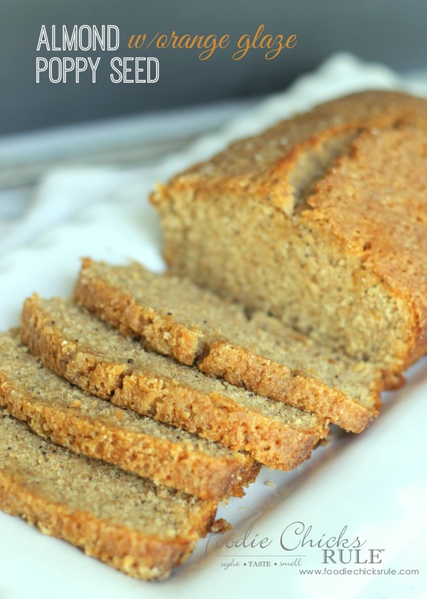 Almond Poppyseed Loaf with Orange Glaze - Easy Dessert - artsychicksrule.com #recipe #almond #dessert