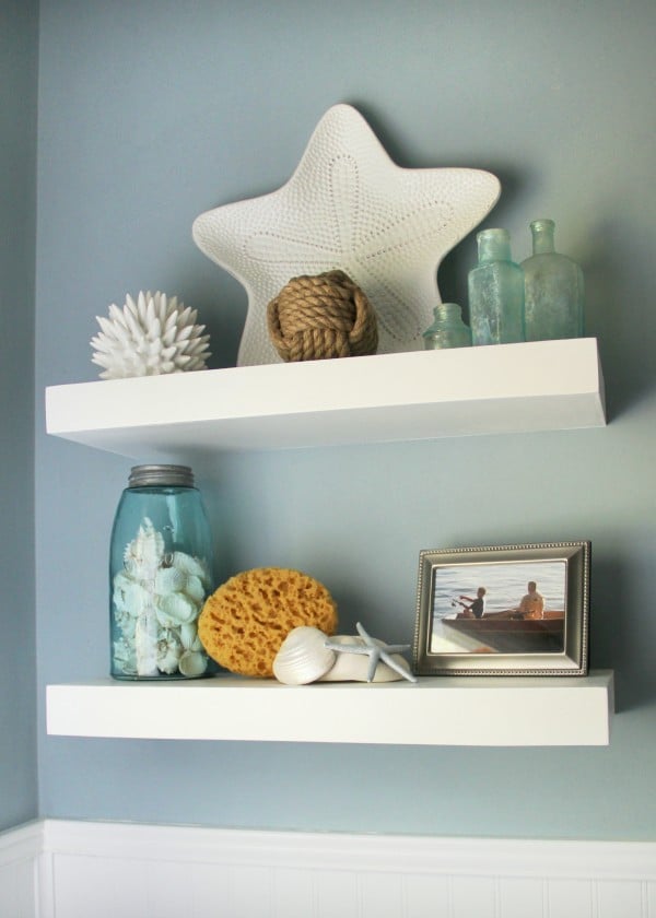 floating bathroom shelves home depot