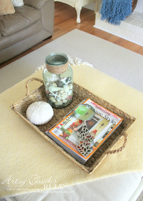 Decorating with Baskets - Functional and Decorative Storage Solution - for magazines and decor! artsychicksrule.com #baskets